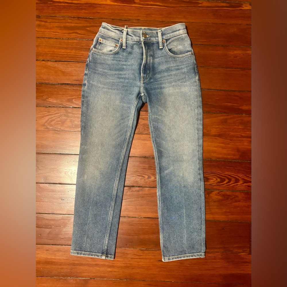 B SIDES Light Blue Straight Jeans cropped